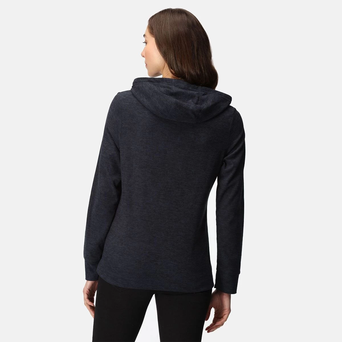 Regatta Women's Kizmitt II Marl Hooded Fleece - Navy/Black Marl 5 Regatta Women's Kizmitt II Marl Hooded Fleece - Navy/Black Marl - Image 5