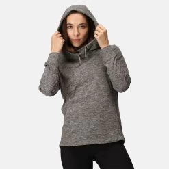 Regatta Women's Kizmitt II Marl Hooded Fleece - Storm Grey Marl 10 Regatta Women's Kizmitt II Marl Hooded Fleece - Storm Grey Marl -Fashion Lady regatta women s kizmitt ii marl hooded fleece storm grey marl 4