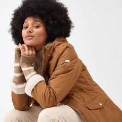 Regatta Women's Romine Waterproof Parka Jacket - Rubber/ Light Vanilla -Fashion Lady regatta women s romine waterproof parka jacket rubberlight vanilla 884443 c 6