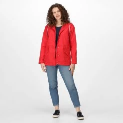 Regatta Women’s Bayla Waterproof Jacket – Miami Red -Fashion Lady regatta womens bayla waterproof jacket miami red 3