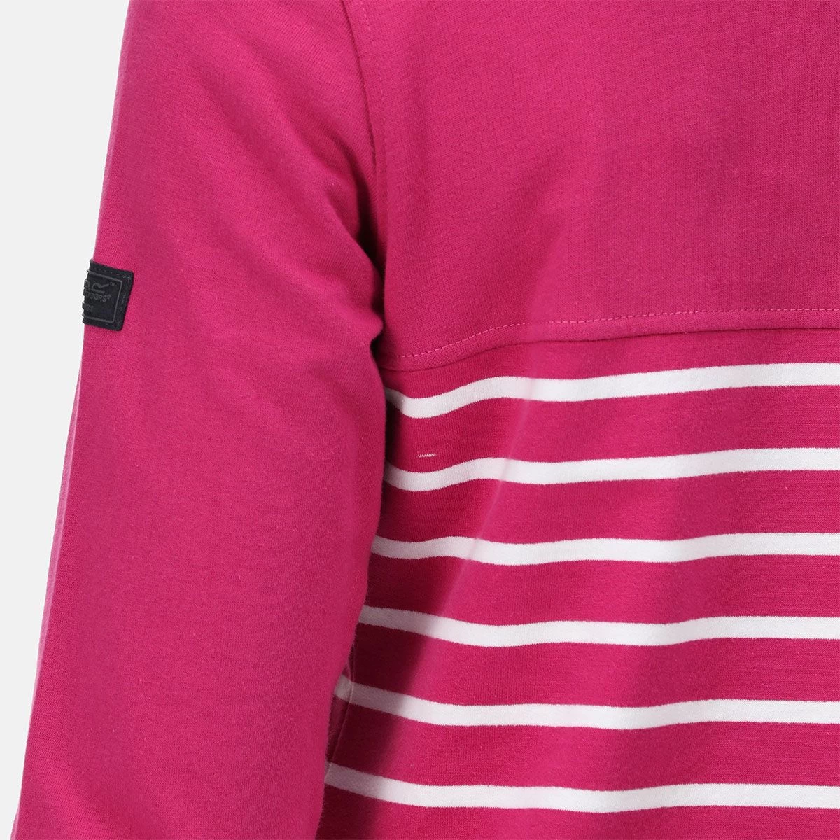 Regatta Women’s Camiola Lightweight Funnel Neck Sweatshirt – Fuchsia Stripe 2 Regatta Women’s Camiola Lightweight Funnel Neck Sweatshirt – Fuchsia Stripe - Image 2