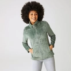 Regatta Women’s Heloise Full Zip Fleece – Dark Forest Green Wavy