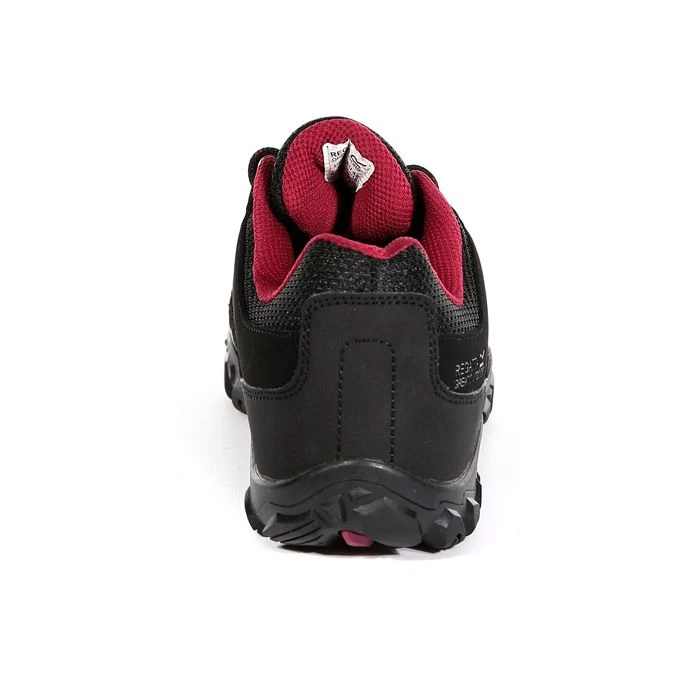 Regatta Women’s Edgepoint III Low Walking Shoes – Black/Beaujolais 4 Regatta Women’s Edgepoint III Low Walking Shoes – Black/Beaujolais - Image 4