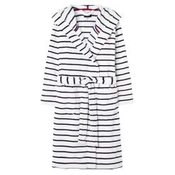 Joules Women’s Rita Dressing Gown – Cream Stripe -Fashion Lady rita cream stripe4