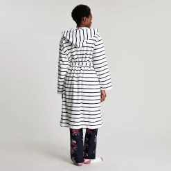 Joules Women’s Rita Dressing Gown – Cream Stripe -Fashion Lady rita cream stripe5