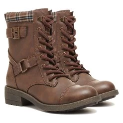 Rocket Dog Women’s Thunder Biker Boots – Brown