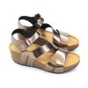 Plakton Women's Rome Hi Metal Lux Sandals - Bronze