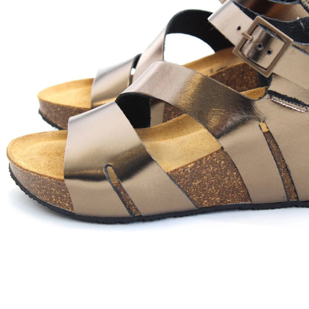 Plakton Women's Rome Hi Metal Lux Sandals - Bronze 3 Plakton Women's Rome Hi Metal Lux Sandals - Bronze - Image 3