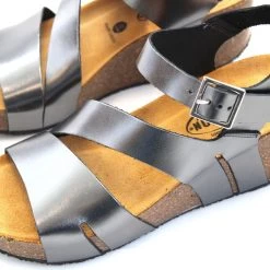 Plakton Women's Rome Hi Metal Lux Sandals - Plomo -Fashion Lady rome hi metal lux plomo 2