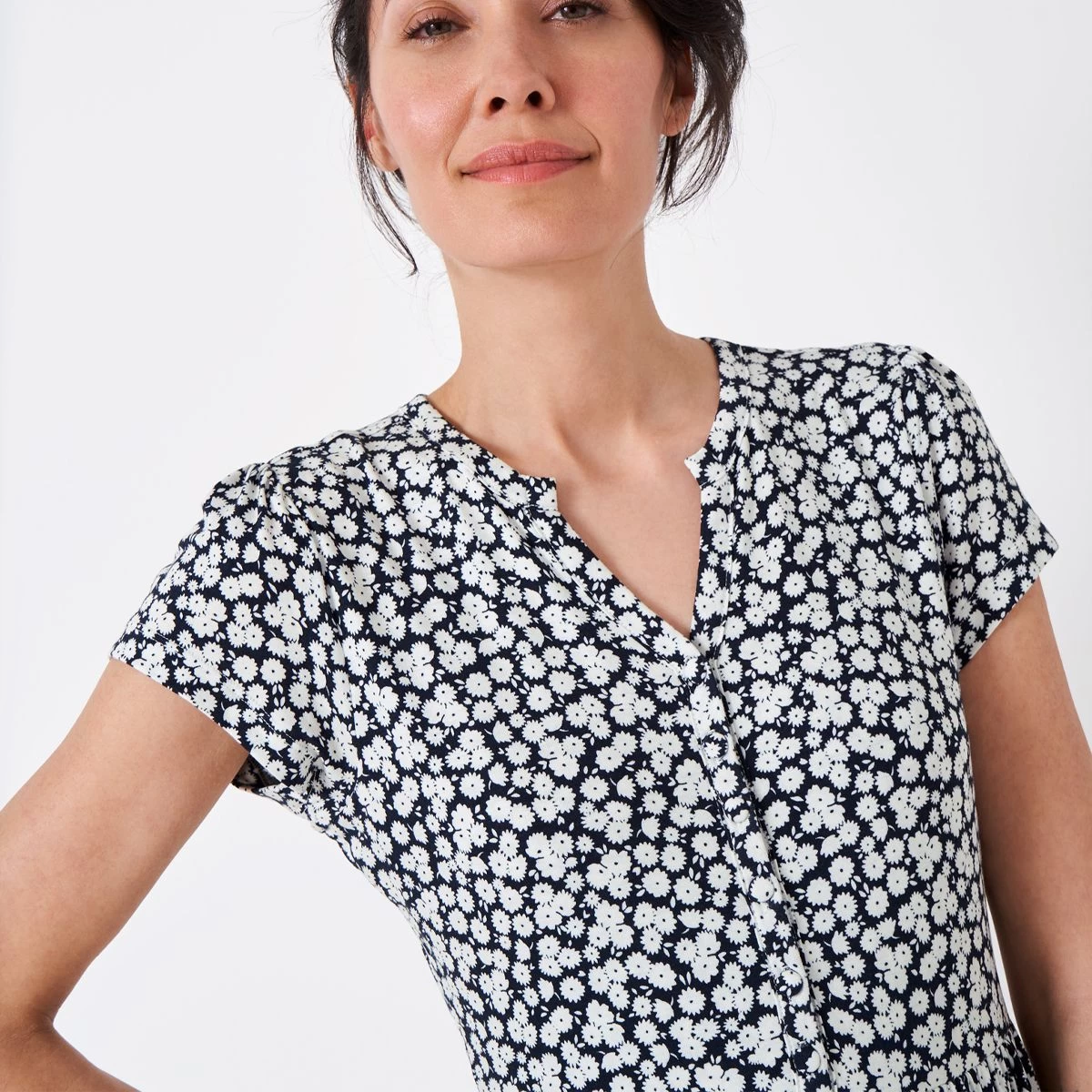 Crew Clothing Women's Rosa Jersey Tea Dress - Navy/White 5 Crew Clothing Women's Rosa Jersey Tea Dress - Navy/White - Image 5