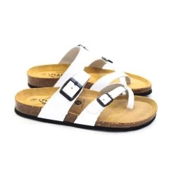 Plakton Women's Savannah Napa Rust Sandals - Blanco