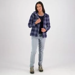 Swanndri Women's Seattle Wool Hoodie - Ocean Check -Fashion Lady seattle wms wool hoody ocean 6