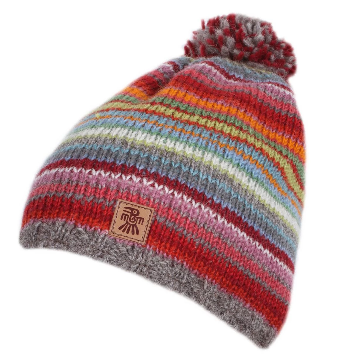 Pachamama Women's Seville Bobble Beanie - Multicolour 2 Pachamama Women's Seville Bobble Beanie - Multicolour - Image 2