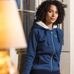 Lemieux Women's Sherpa Lined Hoodie - Atlantic -Fashion Lady sherpa lined hoodie atllantic 5