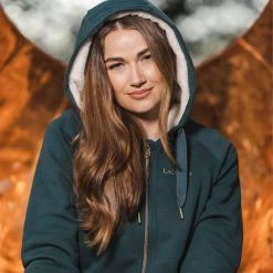 Lemieux Women's Sherpa Lined Hoodie - Spruce -Fashion Lady sherpa lined hoodie spruce 3