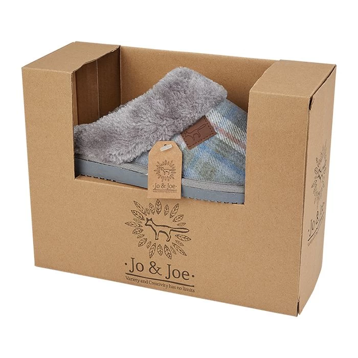 Jo & Joe Women's Shetland Mule Slipper - Slate 2 Jo & Joe Women's Shetland Mule Slipper - Slate - Image 2