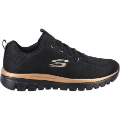 Skechers Women’s Graceful Get Connected Trainers - Black/Rose Gold 10 Skechers Women’s Graceful Get Connected Trainers - Black/Rose Gold -Fashion Lady sk12615 graceful lds trainer bkrg 5