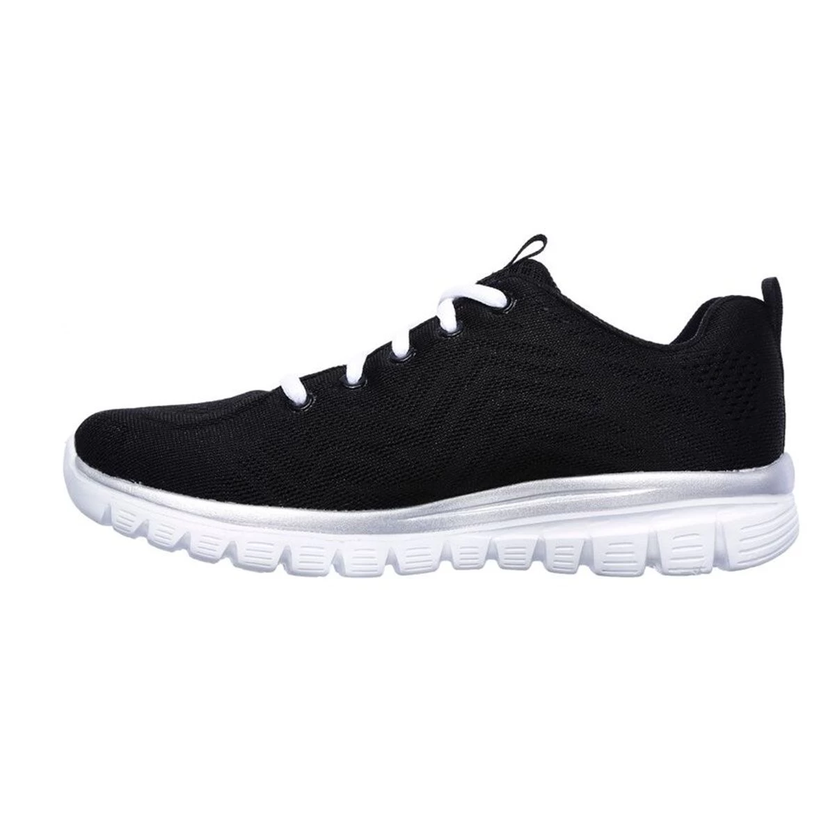 Skechers Women's Graceful Trainers - Black/White 4 Skechers Women's Graceful Trainers - Black/White - Image 4