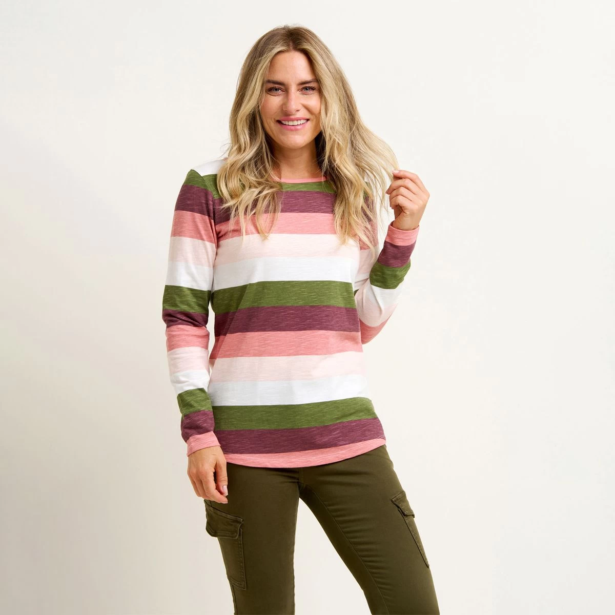 Brakeburn Women's Stripe Long Sleeve Tee - Multi 1 Brakeburn Women's Stripe Long Sleeve Tee - Multi