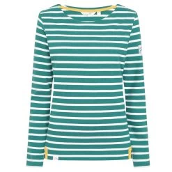 Lazy Jacks Women's Striped Breton Top - Emerald 9 Lazy Jacks Women's Striped Breton Top - Emerald -Fashion Lady striped breton top emerald 1 1