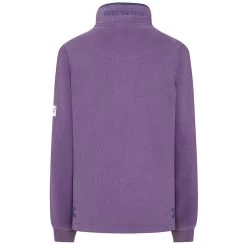 Lazy Jacks Women’s Plain Button Neck Sweatshirt – Loganberry -Fashion Lady sweatshirt loganberry 2