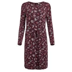 Weird Fish Women’s Sydney Jersey Dress Burgundy Marl