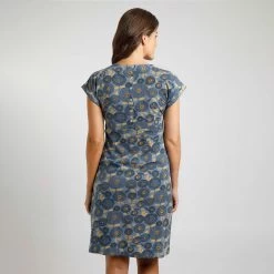 Weird Fish Women's Tallahassee Organic Printed Jersey Dress - Blue Mirage 9 Weird Fish Women's Tallahassee Organic Printed Jersey Dress - Blue Mirage -Fashion Lady talahas org prtd jrsy drs blumir 2