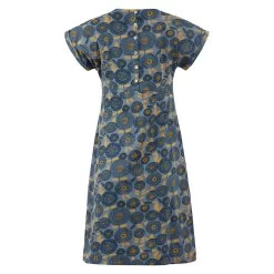 Weird Fish Women's Tallahassee Organic Printed Jersey Dress - Blue Mirage 8 Weird Fish Women's Tallahassee Organic Printed Jersey Dress - Blue Mirage -Fashion Lady talahas org prtd jrsy drs blumir 4