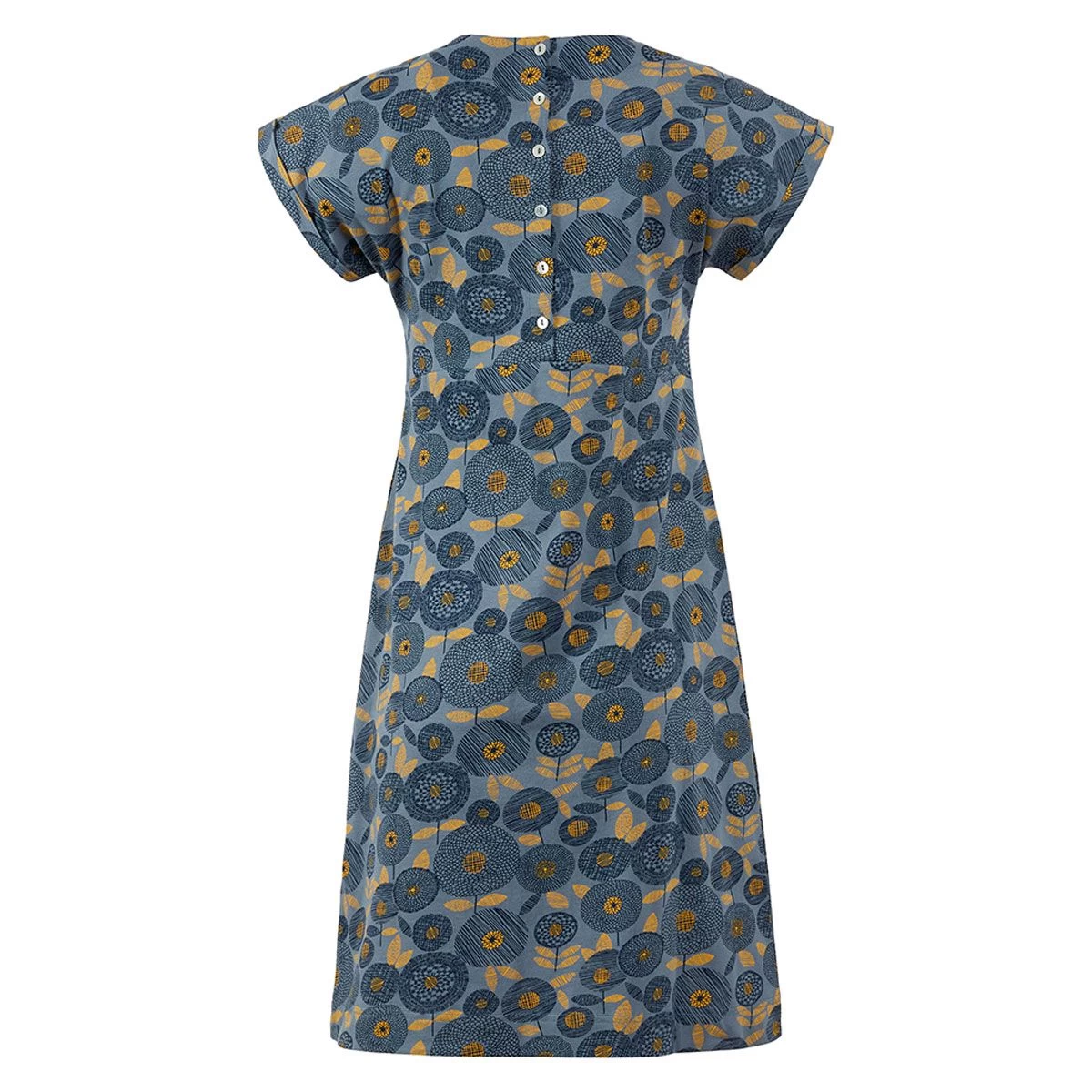 Weird Fish Women's Tallahassee Organic Printed Jersey Dress - Blue Mirage 3 Weird Fish Women's Tallahassee Organic Printed Jersey Dress - Blue Mirage - Image 3