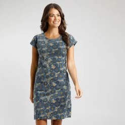 Weird Fish Women's Tallahassee Organic Printed Jersey Dress - Blue Mirage 11 Weird Fish Women's Tallahassee Organic Printed Jersey Dress - Blue Mirage -Fashion Lady talahas org prtd jrsy drs blumir 5