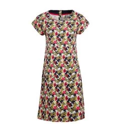 Weird Fish Women's Tallahassee Organic Printed Jersey Dress - Pearl Grey -Fashion Lady talahas org prtd jrsy drs prlgry 2