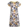 Weird Fish Women's Tallahassee Organic Printed Jersey Dress - White