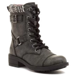 Rocket Dog Women’s Thunder Biker Boots – Black -Fashion Lady thunderblack2