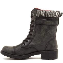 Rocket Dog Women’s Thunder Biker Boots – Black -Fashion Lady thunderblack4