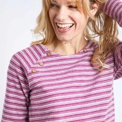 Weird Fish Women’s Ajuda Organic Cotton Sweatshirt – Boysenberry -Fashion Lady top 4 1