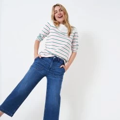Crew Clothing Women's Ultimate Striped Breton Top - White/Blue/Pink 9 Crew Clothing Women's Ultimate Striped Breton Top - White/Blue/Pink -Fashion Lady ultimate breton whiteblue 2