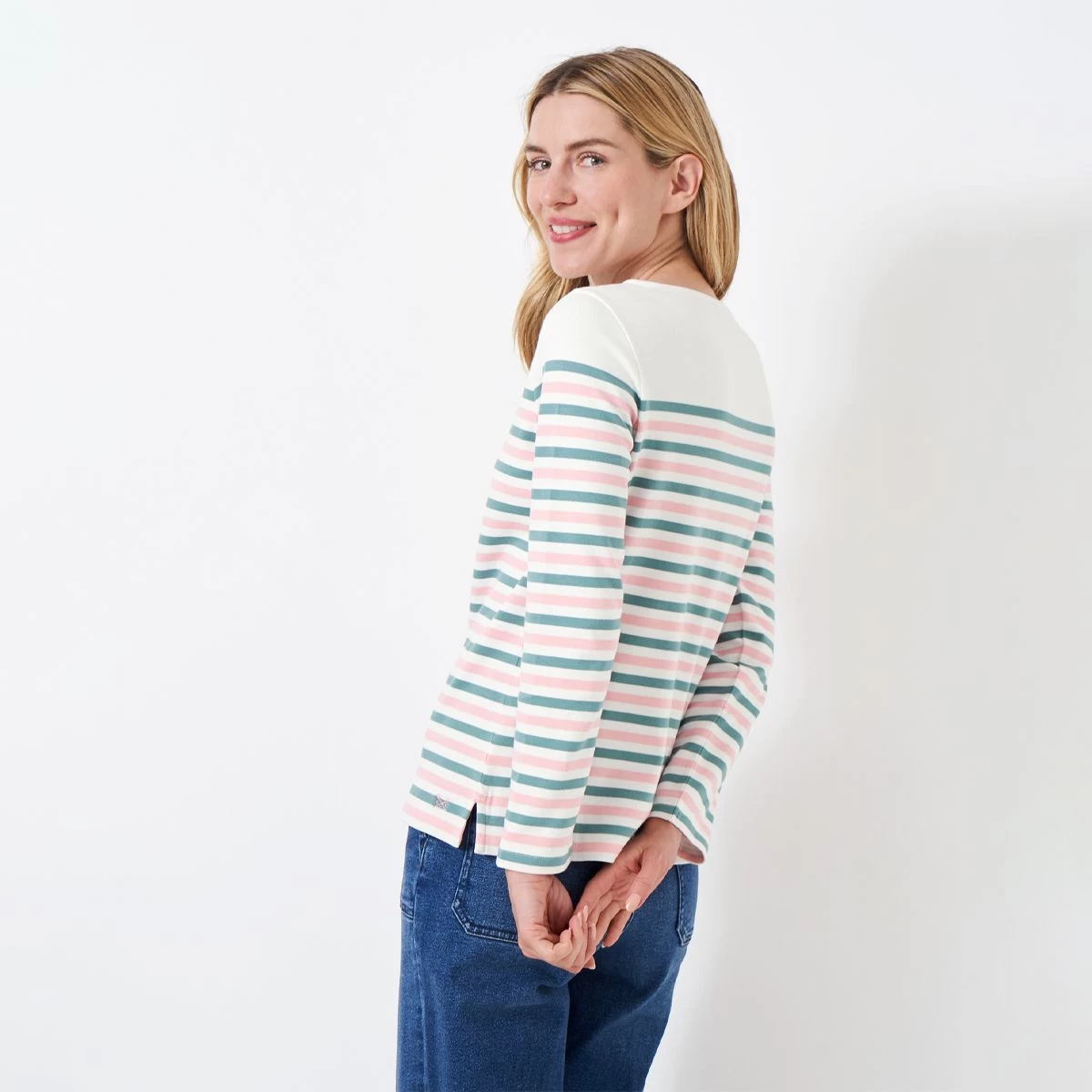 Crew Clothing Women's Ultimate Striped Breton Top - White/Blue/Pink 5 Crew Clothing Women's Ultimate Striped Breton Top - White/Blue/Pink - Image 5