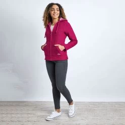 Weird Fish Women’s Weylin Full Zip Macaroni Hoody - Sangria -Fashion Lady untitled 4 84