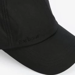 Barbour Wax Sports Cap – Black -Fashion Lady wax cap 4