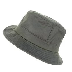 Hoggs Of Fife Waxed Bush Hat - Dark Olive -Fashion Lady waxed bush hat olive 1 1