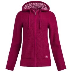 Weird Fish Women’s Weylin Full Zip Macaroni Hoody - Sangria -Fashion Lady weird fish weylin sangria 1