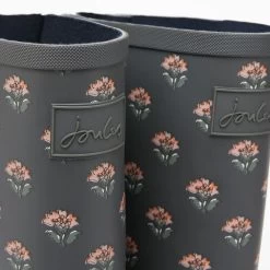 Joules Women's Wellington Boots - Grey Floral 12 Joules Women's Wellington Boots - Grey Floral -Fashion Lady welly grey floral 5