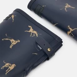 Joules Women's Wellington Boots - Navy Dog -Fashion Lady welly print navy dog 2