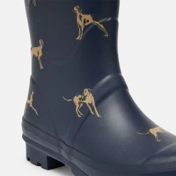 Joules Women's Wellington Boots - Navy Dog -Fashion Lady welly print navy dog 5