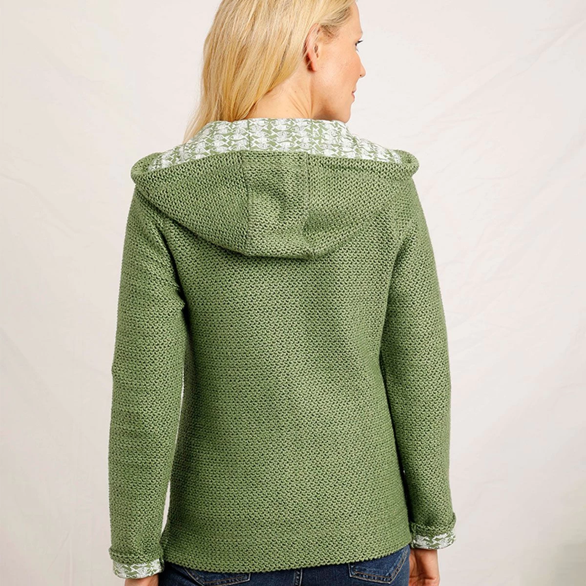 Weird Fish Women's Weylin Full Zip Eco Macaroni Hoody - Green 3 Weird Fish Women's Weylin Full Zip Eco Macaroni Hoody - Green - Image 3