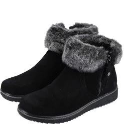 Hush Puppies Women's Penny Boots - Black -Fashion Lady wmns penny boot black 13