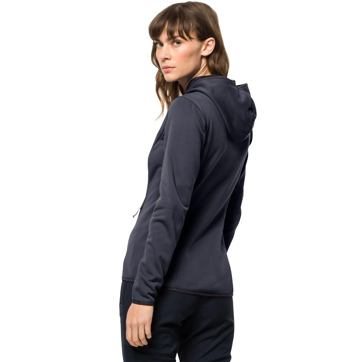 Jack Wolfskin Women's Baiselberg Full Zip Hooded Fleece Jacket - Dolphin 2 Jack Wolfskin Women's Baiselberg Full Zip Hooded Fleece Jacket - Dolphin - Image 2
