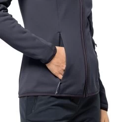 Jack Wolfskin Women's Baiselberg Full Zip Hooded Fleece Jacket - Dolphin 9 Jack Wolfskin Women's Baiselberg Full Zip Hooded Fleece Jacket - Dolphin -Fashion Lady wms baiselberg hood fz dolphin