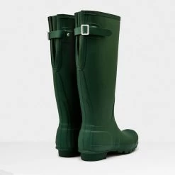 Hunter Women's Original Back Adjustable Wellington Boots - Hunter Green -Fashion Lady wms original back green1