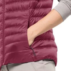 Jack Wolfskin Women's Pack & Go Quilted Gilet - Sangria Red 9 Jack Wolfskin Women's Pack & Go Quilted Gilet - Sangria Red -Fashion Lady wms pack go down vest sang red 1